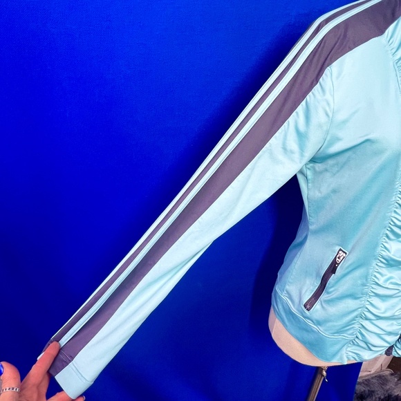 |•BOSTON PROPER•| Blue & Grey Athletic Activewear Jacket Size Medium - Picture 8 of 10